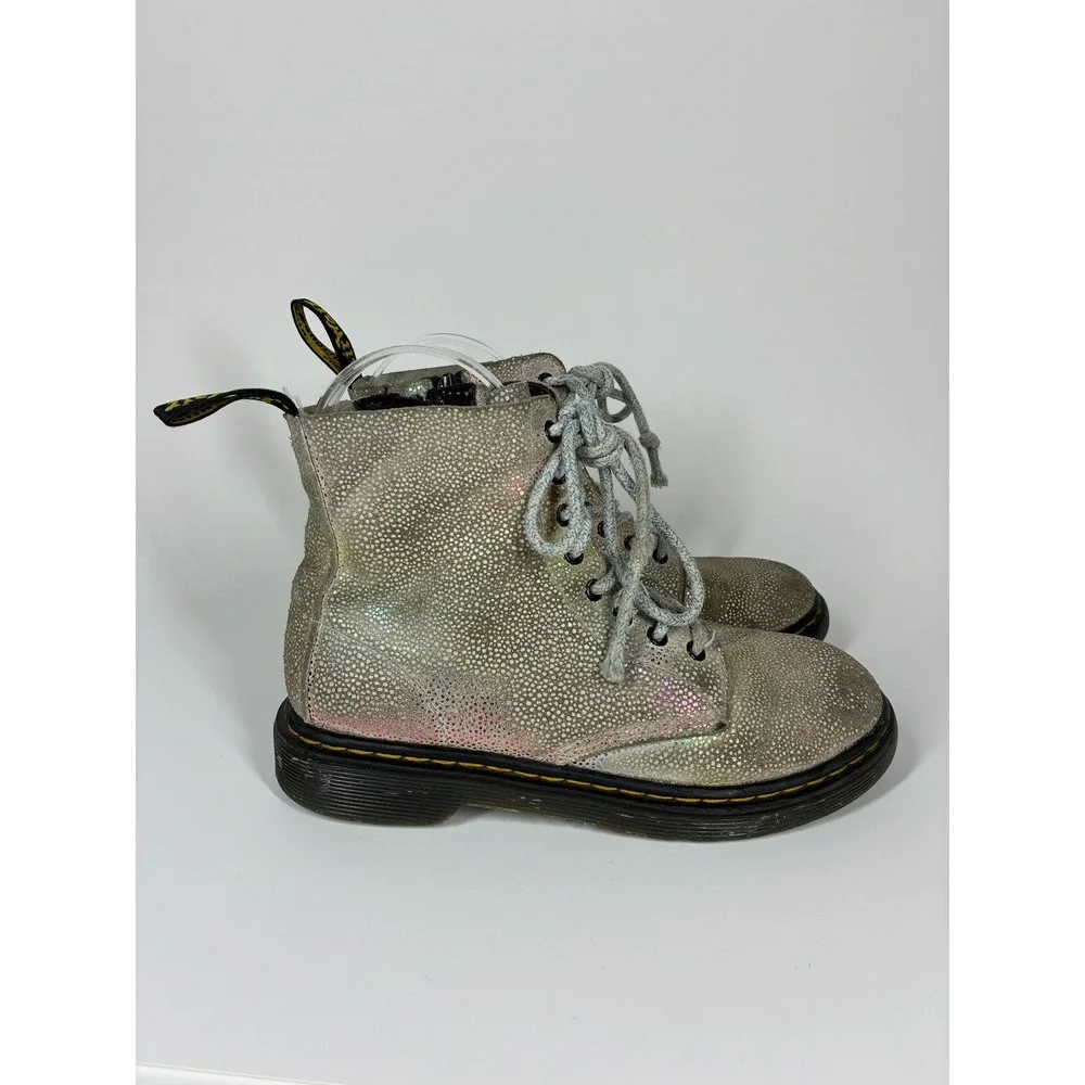 Dr. Martens 1460 Pascal J Iridescent Metallic Flecks Boots Kids Size 2 US 1 UK
